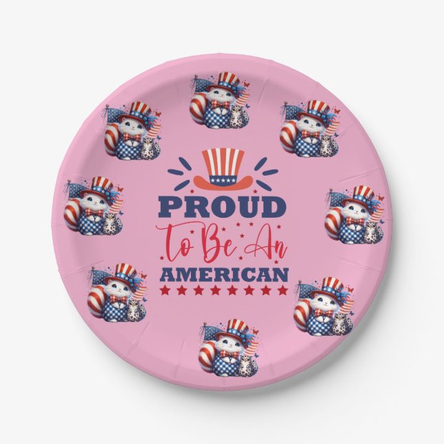 God Bless America Pappteller (Vorderseite)