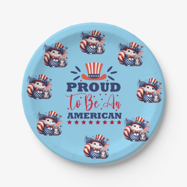 God Bless America Pappteller (Vorderseite)