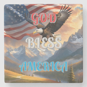 GOD BLESS AMERICA STEINUNTERSETZER