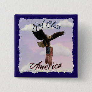 "God Bless America" Weißkopfseeadler im Flug mit F Button