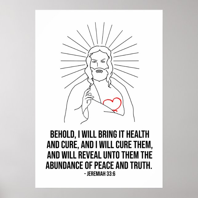 God Bless And Protect You. I Will Bring It Health Poster (Vorne)