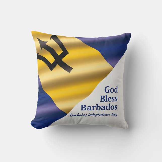GOD BLESS BARBADOS Unabhängigkeitstag individuell Kissen (Vorderseite)