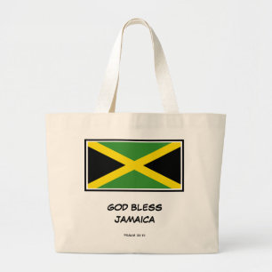 GOD BLESS JAMAICA   Patriotisch   jamaikanische Fl Jumbo Stoffbeutel