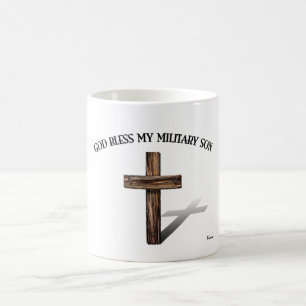 GOD BLESS MEIN MILITÄRISCHER SOHN mit robustem Kre Kaffeetasse