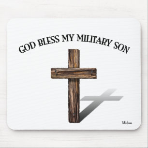 GOD BLESS MEIN MILITÄRISCHER SOHN mit robustem Kre Mousepad