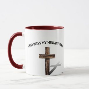 GOD BLESS MEINE MILITÄRISCHE MAMA mit robustem Kre Tasse