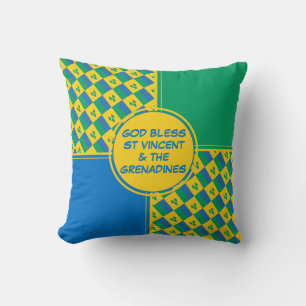 GOD BLESS ST VINCENT Flag Patriotic Kissen