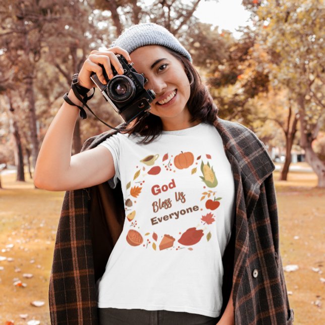 God Bless Us Everyone Thanksgiving/Fall Christian T-Shirt (Von Creator hochgeladen)
