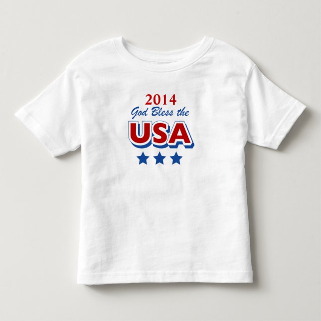 God Bless USA 2014 Kleinkind T Shirt Template (Vorderseite)