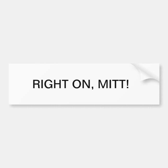 GOD BLESS YOU, SENATOR ROMNEY. AUTOAUFKLEBER (Vorne)