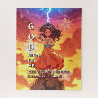 God Cares for Me - Christian Vintage Retro Anime