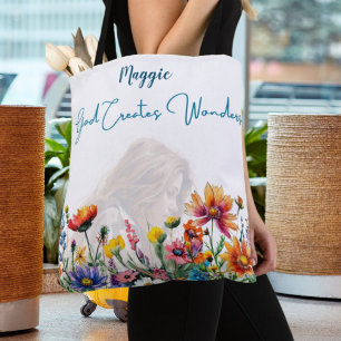 God Creates Wonders - Personalisiert Tote Bag Tasche