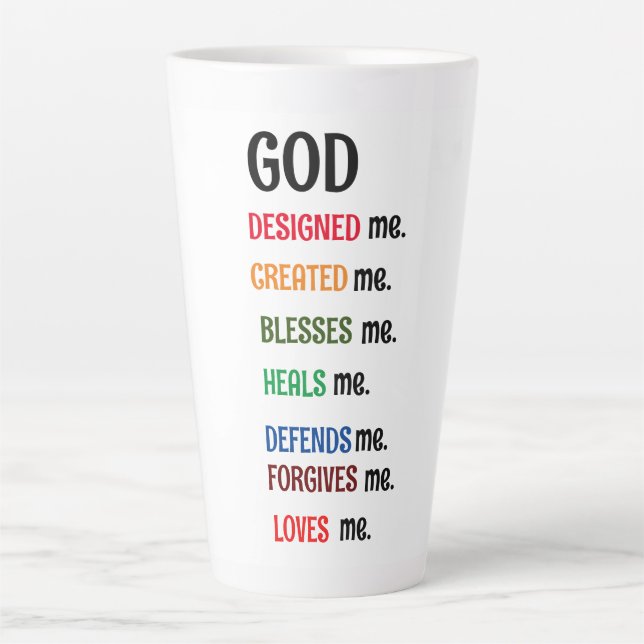 "GOD DESIGNED ME" - Letzte Tasse (Vorderseite)