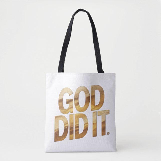 God Did It – Faith-Inspired Christian Tote Bag Tasche (Vorderseite)