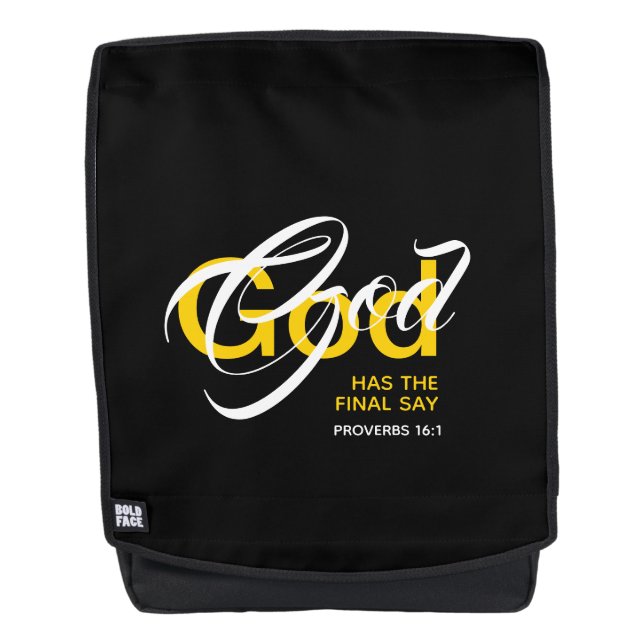 GOD ENDLICH SAY Sprichwörter Christliche Schrift S Rucksack (Vorderseite)