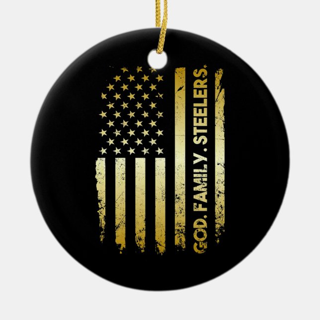 God Family Steelers Keramik Ornament (Vorne)