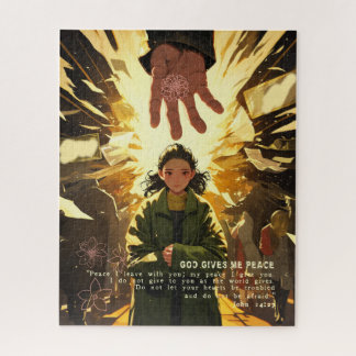 God Gives Me Peace - Christian Vintage Retro Anime