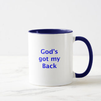God got meine hintere blaue Kante und Griff Tasse