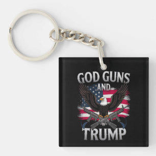 God Guns Et Trump Eagle Drapeau Américain Vintage