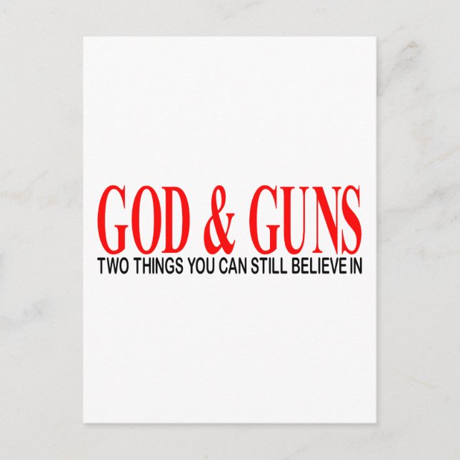 GOD & GUNS POSTKARTE (Vorderseite)