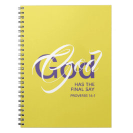 GOD HAT DAS ENDLICH SAGTE Christliche Schrift Gelb Notizblock