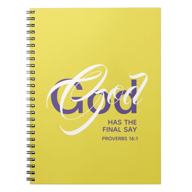 GOD HAT DAS ENDLICH SAGTE Christliche Schrift Gelb Notizblock (Vorderseite)