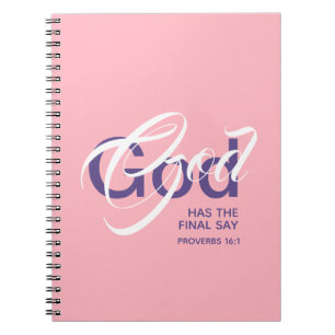 GOD HAT DIE ENDGÜLTIGE SAY-Schrift Pink Notizblock