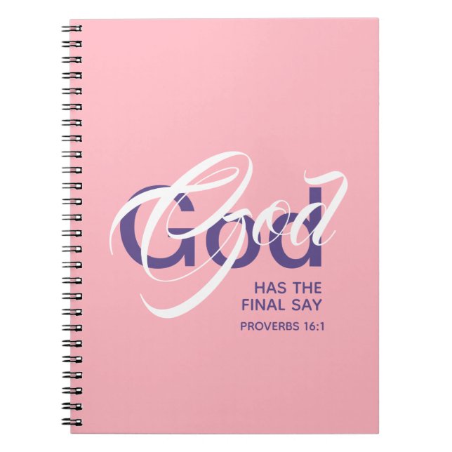 GOD HAT DIE ENDGÜLTIGE SAY-Schrift Pink Notizblock (Vorderseite)