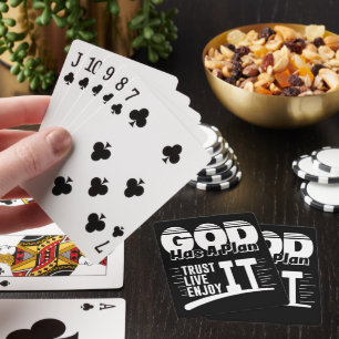 GOD HAT EIN PLAN VERTRAUEN, ES LIVE ES GENIESSEN. SPIELKARTEN