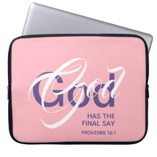 GOD HAT ENDLICH SAY Monogram Scripting Pink Laptopschutzhülle