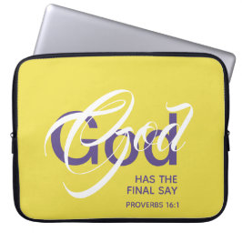 GOD HAT ENDLICH SAY Monogram Scripting Yellow Laptopschutzhülle