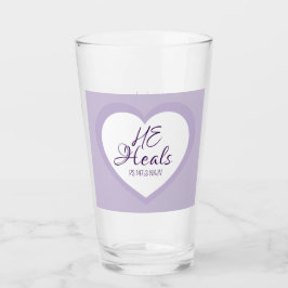 God Heals the Brokenhearted Light Purple Comfort Glas
