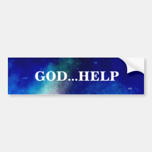 GOD HELP AUTOAUFKLEBER