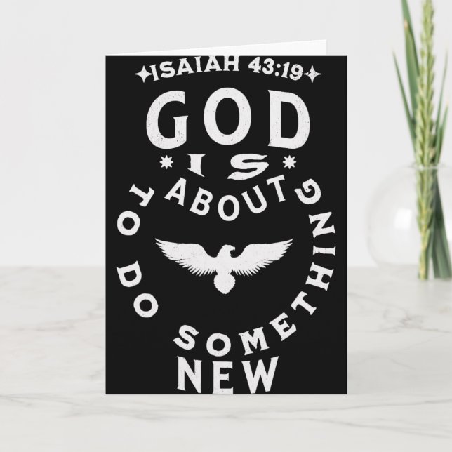 God Is About To Do Soing New Isaiah 4319  Karte (Vorderseite)