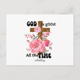 God is good all the time Christian saying  Postkarte