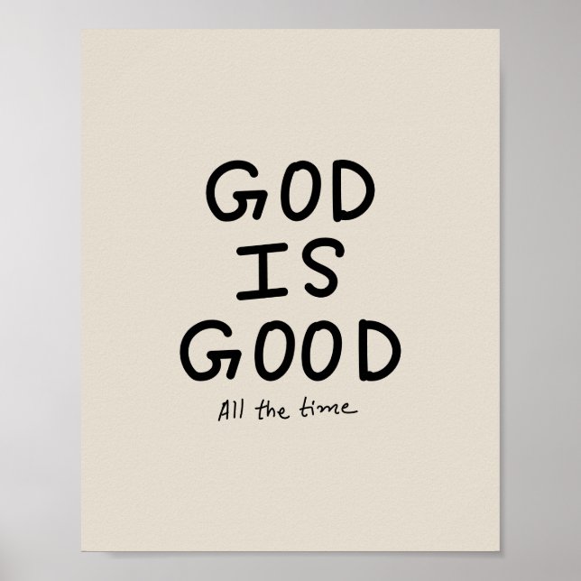 God is good all the time poster (Vorne)