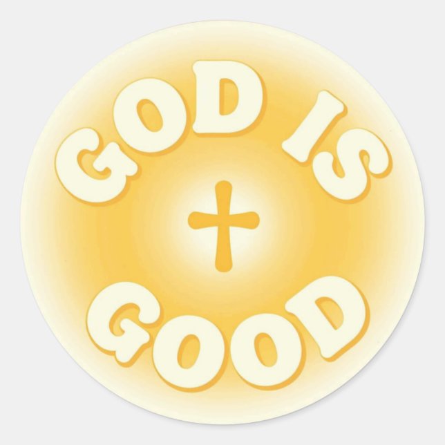God is Good Classic Round Sticker (Vorderseite)
