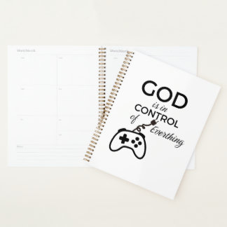  God Is In Control Christian Spiral Notebook - Fai
