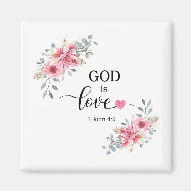 God is love, 1 John 4:8 Magnet (Vorne)