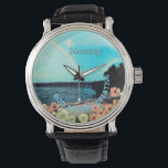 God is very creative folded  armbanduhr<br><div class="desc">Rainbow beach scene " God is very creative" watch</div>