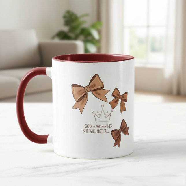 God is Within Her,  Two-Tone Mug | Christian  (Créateur téléchargé)