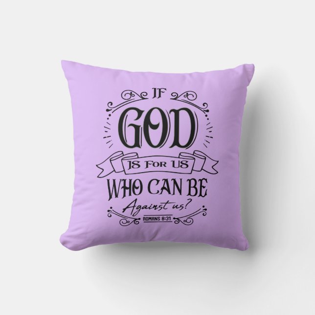 GOD ist für uns Kissen (Vorderseite)