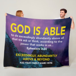 GOD IST IN DER LAGE, dass Ephesianer Christliche B Fleecedecke