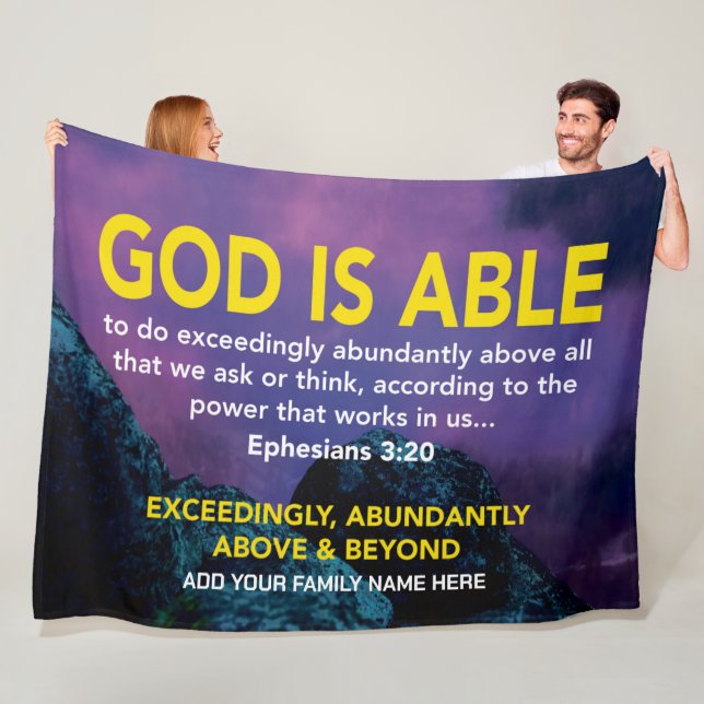 GOD IST IN DER LAGE, dass Ephesianer Christliche B Fleecedecke (Beispiel)