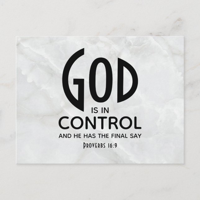 GOD IST IN KONTROLLE Inspiration Christlich Postkarte (Vorderseite)