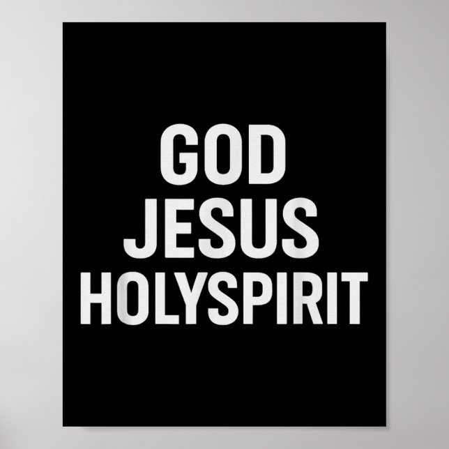 God Jesus Holy Spirit Christian Faith Church Belie Poster (Vorne)