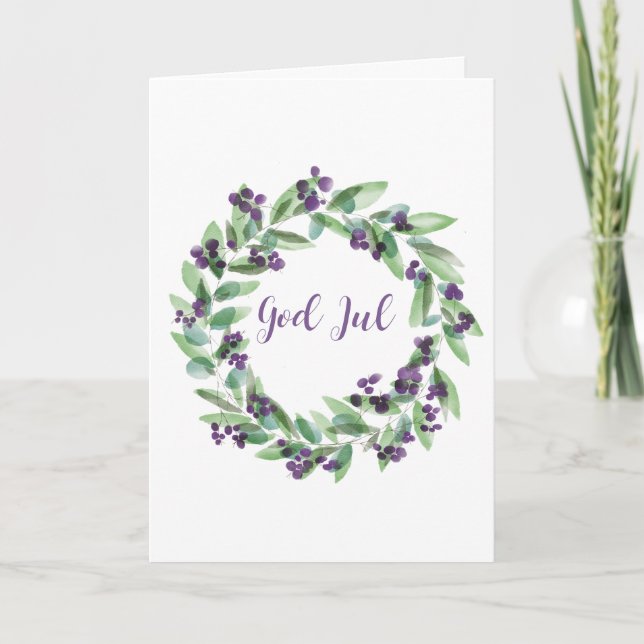 God Jul, carte de vacances de la couronne suédoise (Devant)