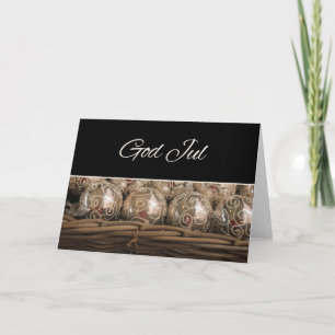 God Jul Christmas Ornaments Feiertagskarte