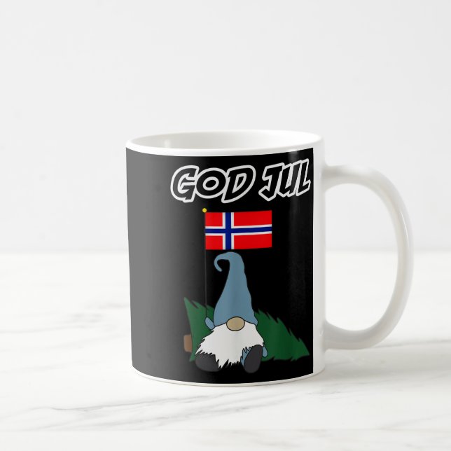 God Jul Norwegian Gnome Merry Christmas Norway Tee Kaffeetasse (Rechts)