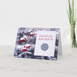 God Jul och Gott Nytt Ar, carte suédoise de Noël